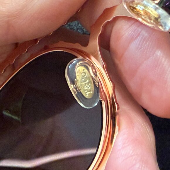 Tiffany Eyewear Sunglasses in Rose Gold-plated Metal with Mirrored Lenses NWT - Picture 7 of 15